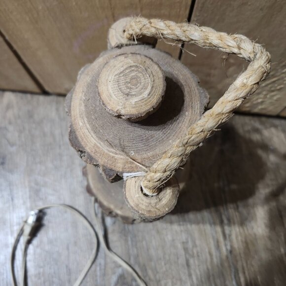 rustic wooden with glass mason jar lantern - Picture 9 of 14